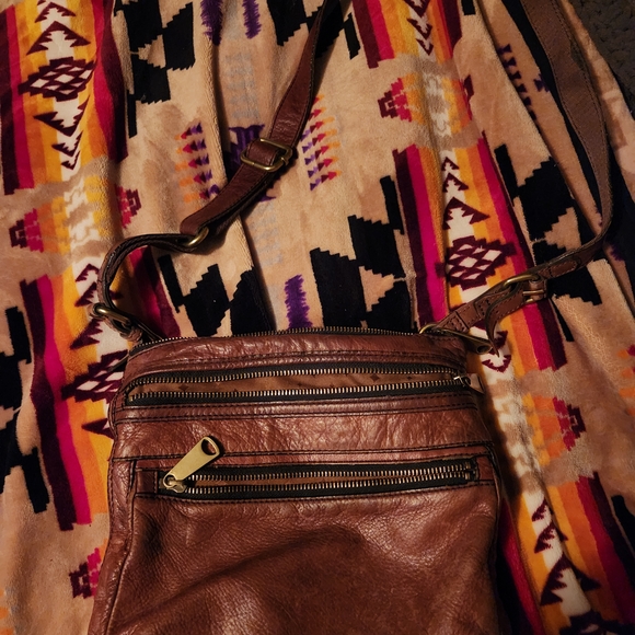 Fossil Brown Leather Crossbody Bag - Picture 2 of 2
